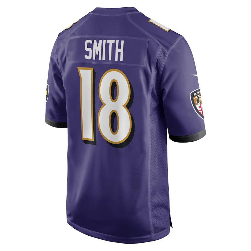 Men's Baltimore Ravens Roquan Smith Game Jersey - Purple
